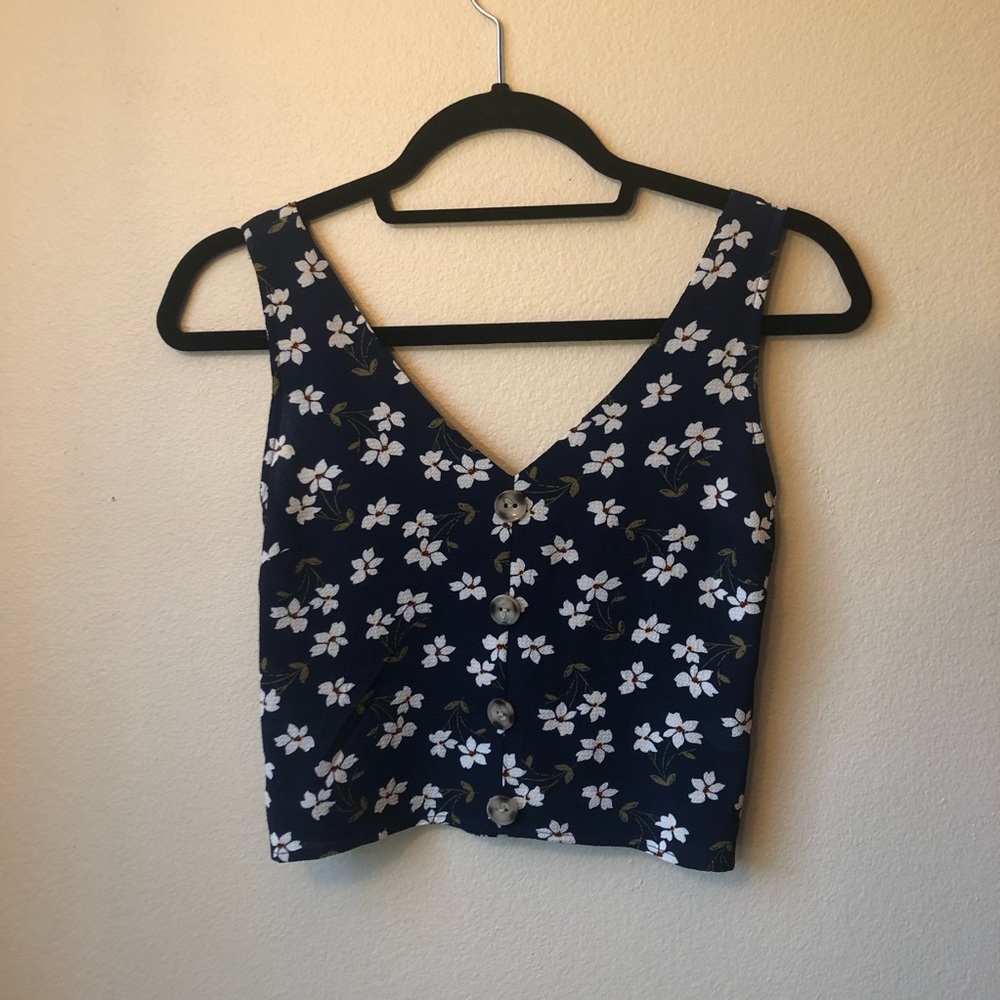 Monteau Blue Flower Top